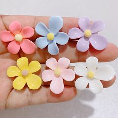 亮面彩色凸起五瓣花diy奶油胶手机壳冰箱贴发夹水杯树脂配件批发