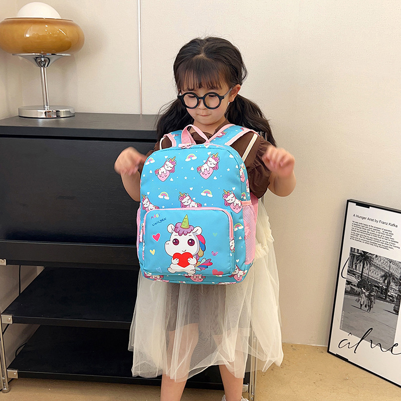 Nuevo comercio exterior de dibujos animados kindergarten mochila lindo alivio de carga mochila de protección de la columna vertebral niñas mochila de gran capacidad para niños