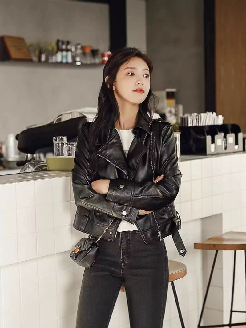 Осенняя короткая полиуретановая пуховая куртка, плюс размер, европейский стиль, облегающий