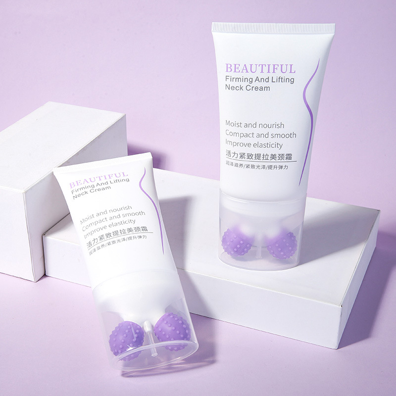 冰宠惹肌 双滚轮美颈霜 淡化颈纹提拉紧补水保湿按摩颈部一件代发|ms