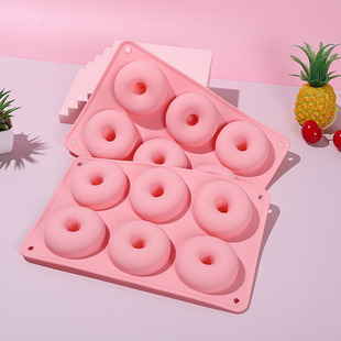 6 even silicone donuts DIY handmade cake mold cookies baking round cake tools silicone mold