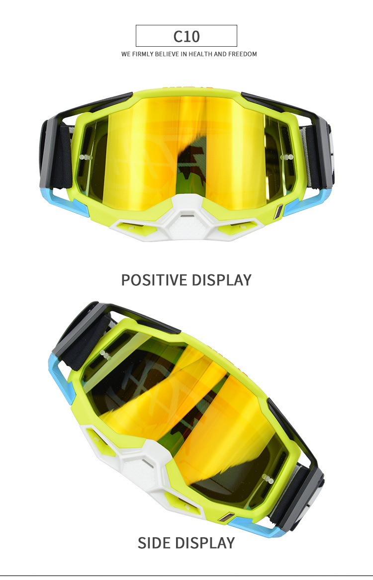 2023 New Colorful Motorcycle Windshields, High Definition Speed Windproof Sandproof, UV Resistant Off Road Helmet and_voghion.com