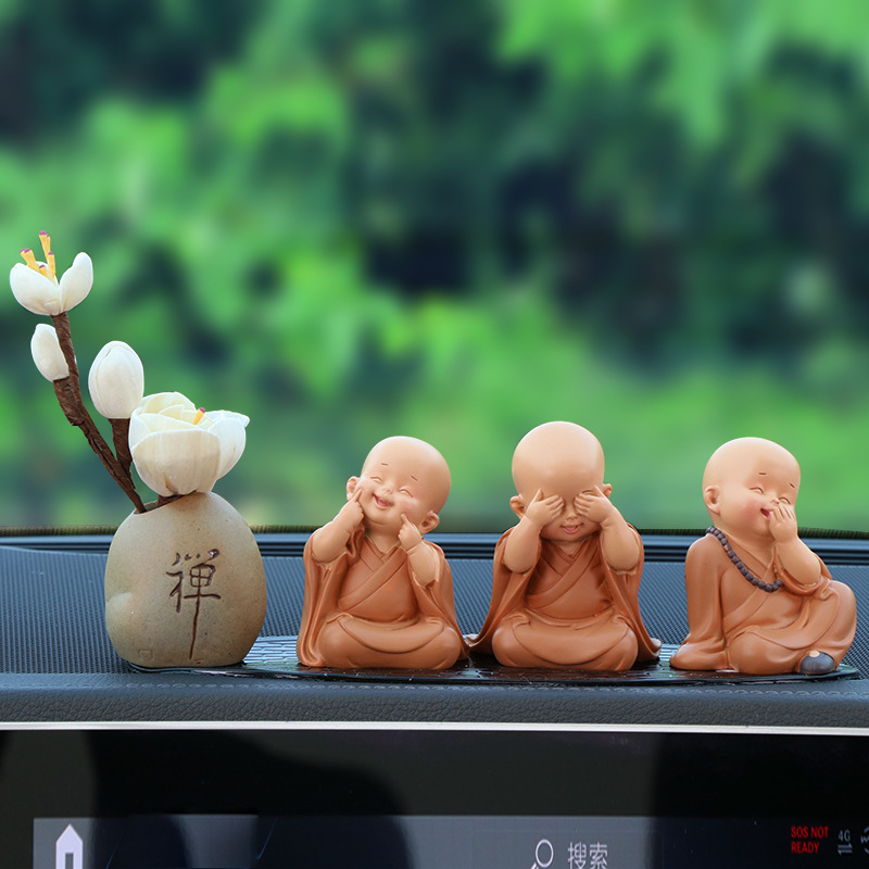New Safe Little Monk Car Central Control Jewelry Ornaments Buddhist Zen Monk Boys Car Supplies