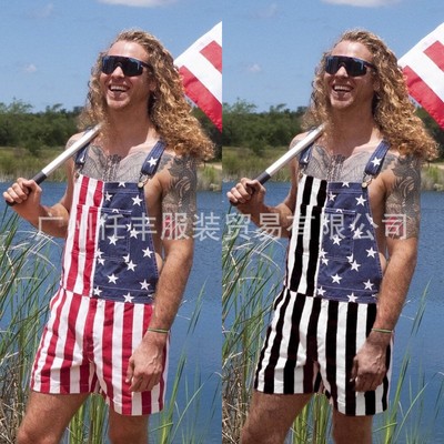 2020 Summer Amazon wish Independent Europe and America new pattern Cross border U.S. Independence Day national flag lovers rompers