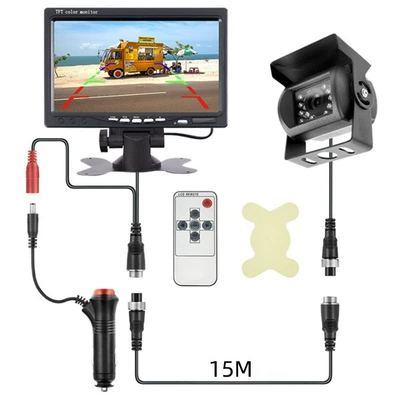 7inch Desktop Monitor Reversing Car display - 7inch-desktop-monitor-1-bus-camera-with-15m-cables
