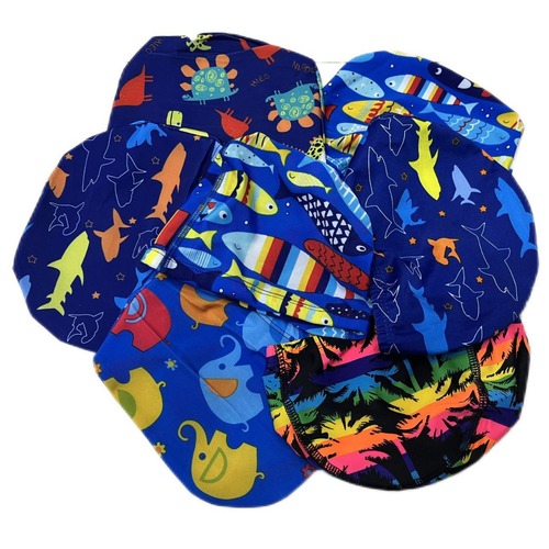 Cartoon Children Polyester Swim Hat for Ages 3-6, Medium to Large Kids Swim Hat, Waterproof, Non-Tightening, Cute Swim Gear, In Stock