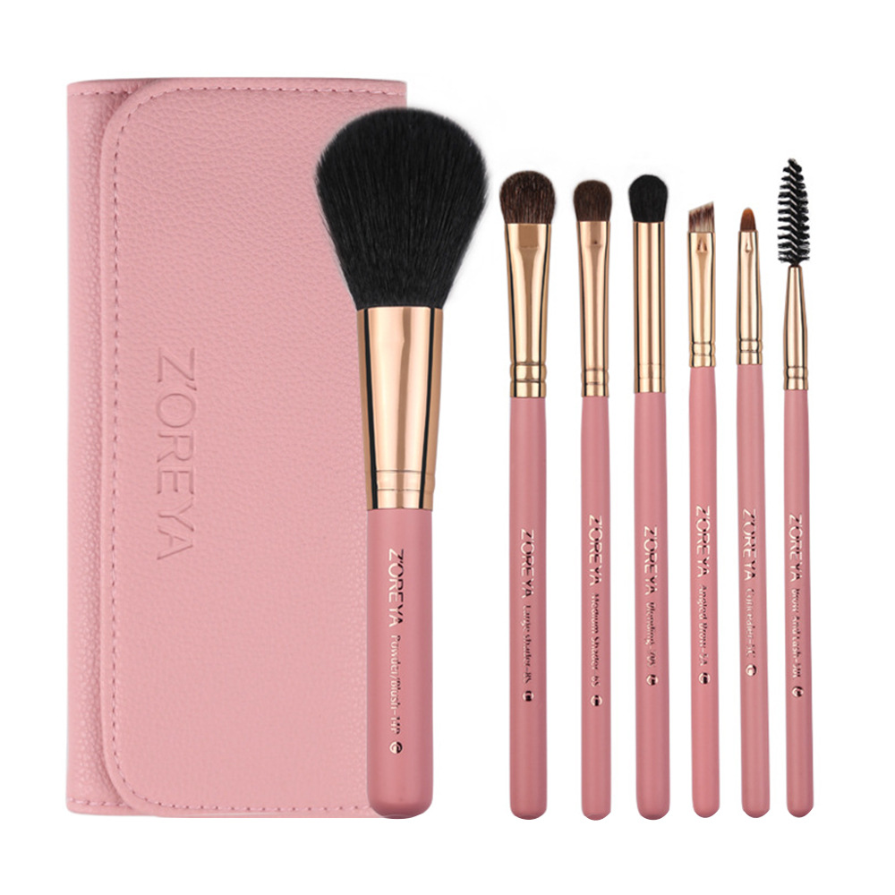 Zhuolya polvo flojo herramientas de belleza traje principiante Corrector Fundación eyeshadow cepillo 7 pinceles maquillaje conjunto completo Al Por Mayor