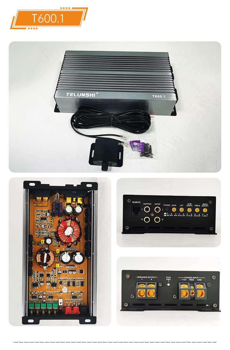 Factory Direct Sales Car Audio Modification 4-Channel Single-Channel Car Amplifier Wholesale Car Amplifier High-Power Amplifier
