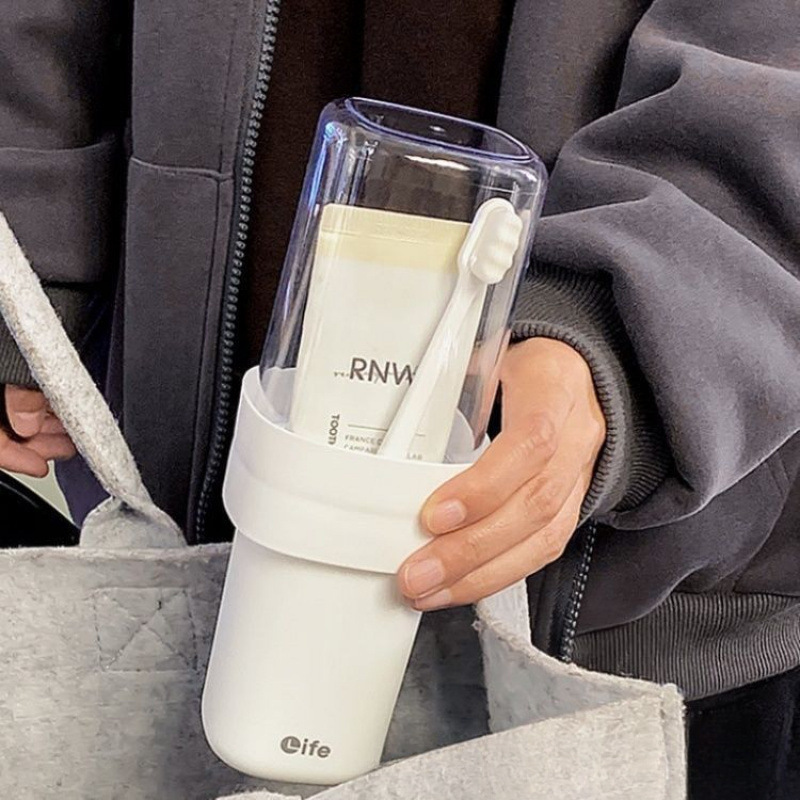 便携旅行漱口杯 简约家用洗漱杯牙刷收纳盒刷牙杯子套装代发塑料|undefined