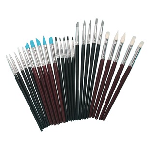 Cross-Border 5 wooden pole blue head silicone pen flow white liquid carving manicure fingerprint removal clay multi-purpose tool