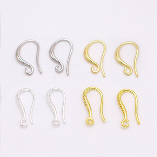 18K real gold ear hook u-shaped ear hook DIY accessories handmade earrings earrings semi-finished material A14A19A20