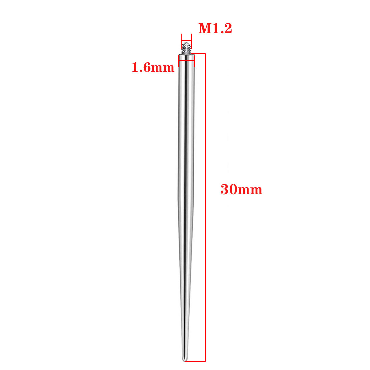 Einweg-Führungsstab aus Edelstahl mit Nadelgewinde für Lippen- und Bauchnabelpiercings_voghion.com
