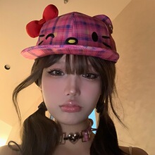 y2k���÷���Kittyèƽ��Ѽ��ñŮ�ɰ�õ��ɫ���Ӹ߼��а���ñ��