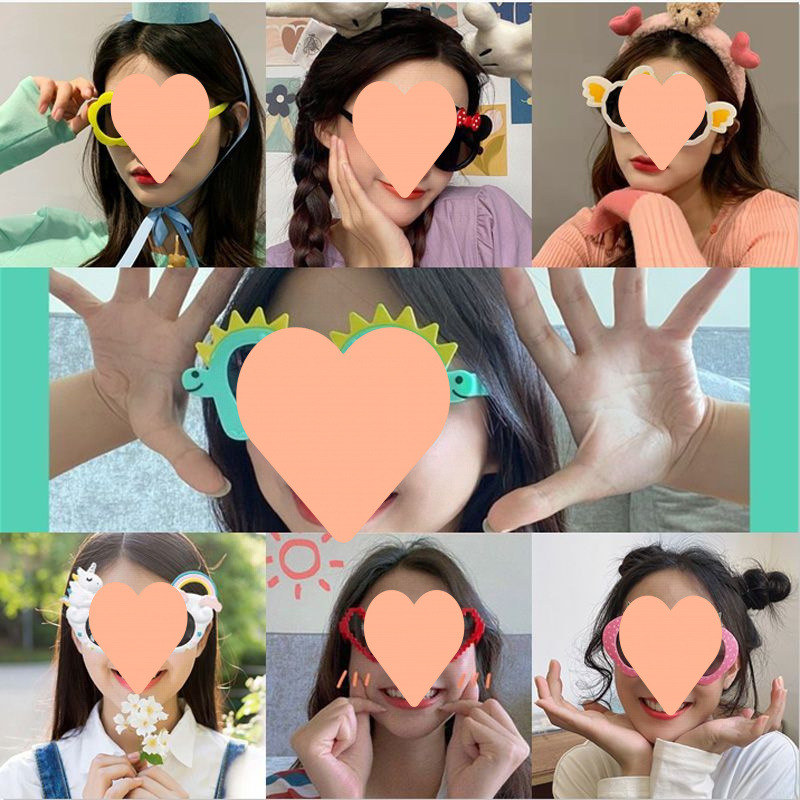 Divertido gafas de sol bodas damas de honor fotos accesorios de boda fiesta de cumpleaños gafas de escultura de arena gafas en línea gafas extrañas