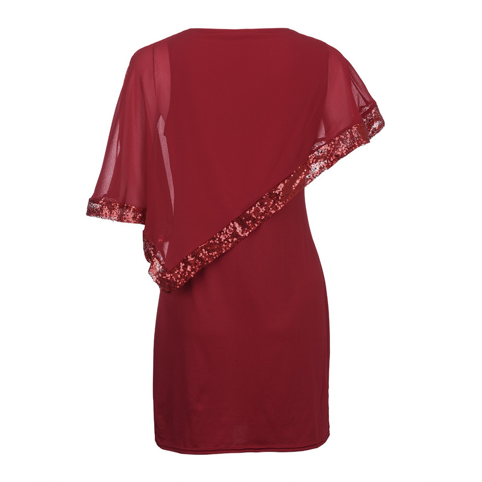 Women's Regular Dress Elegant Round Neck Sequins Sleeveless Solid Color Knee-length Daily display picture 17