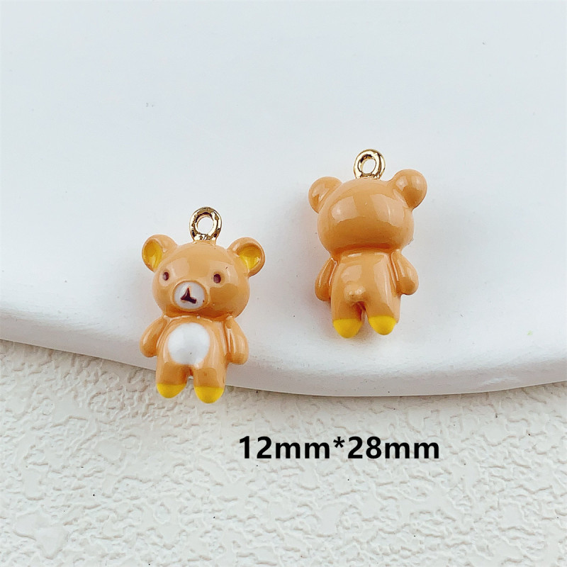 合金滴油立体仿真可爱小熊小鹿吊坠 DIY手工饰品挂件配件材料|undefined