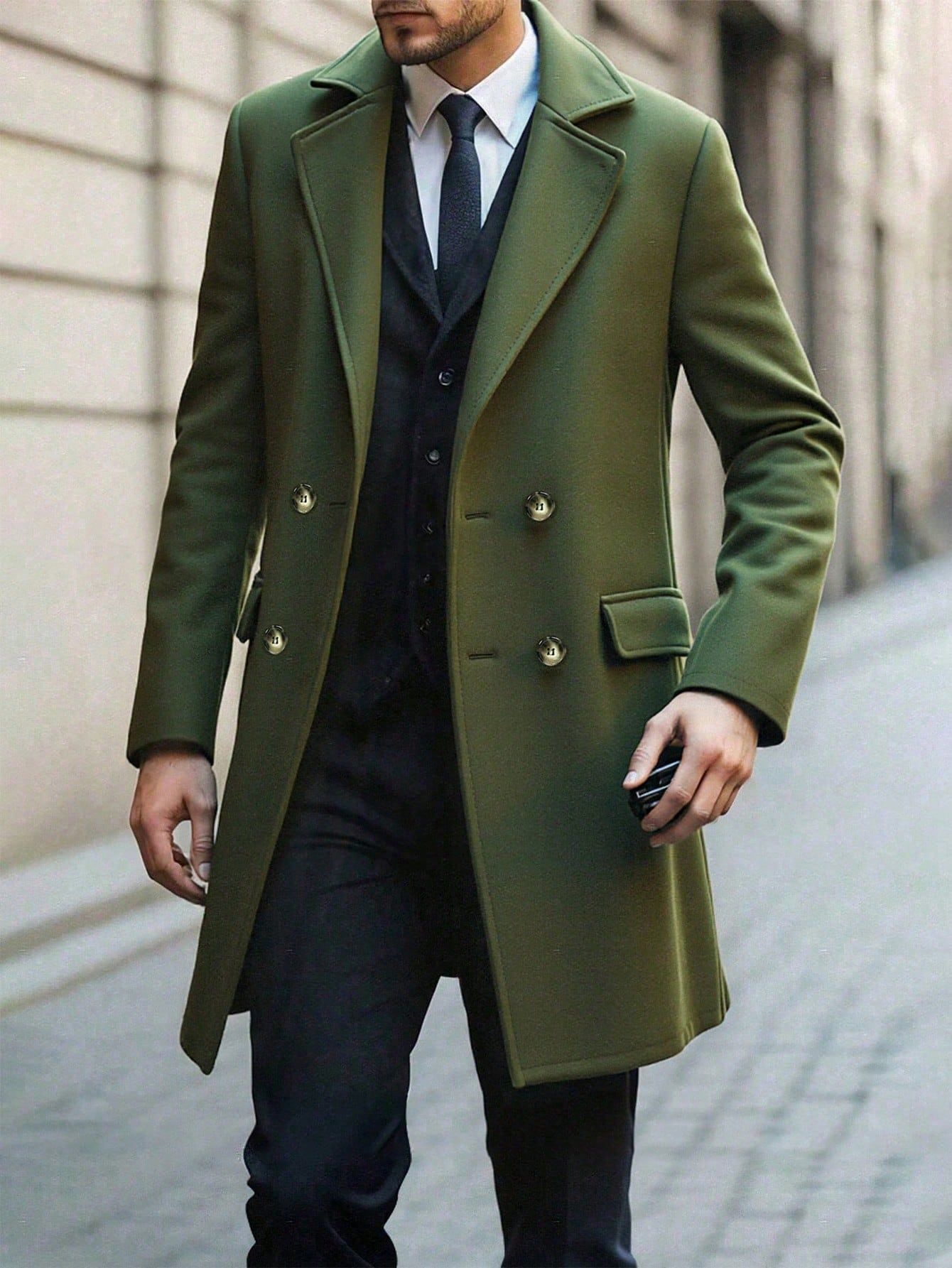 Otoño y invierno de 2025 ropa de hombre transfronteriza europea y americana de botón único chaqueta de tween abrigo abrigo de tween Amazon temu