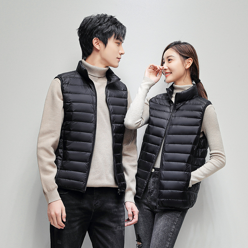 Vest coat men's autumn and winter white duck down light down jacket vest men's casual windproof sports warm coat Vest coat men's autumn and winter white duck down light down jacket vest men's casual windproof sports warm coat