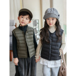 儿童冬韩版轻便羽绒服马甲女童宝宝90白鸭绒轻薄保暖内胆羽绒背心