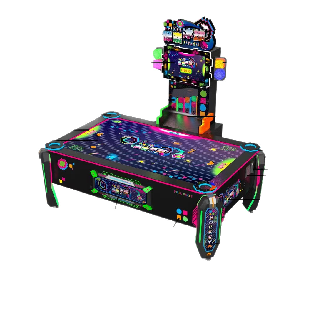 Hockey juego de monedas para padres e hijos equipo de ciudad de videojuegos para adultos multi-bola máquina de juego de hockey equipo de bola de cojín de aire