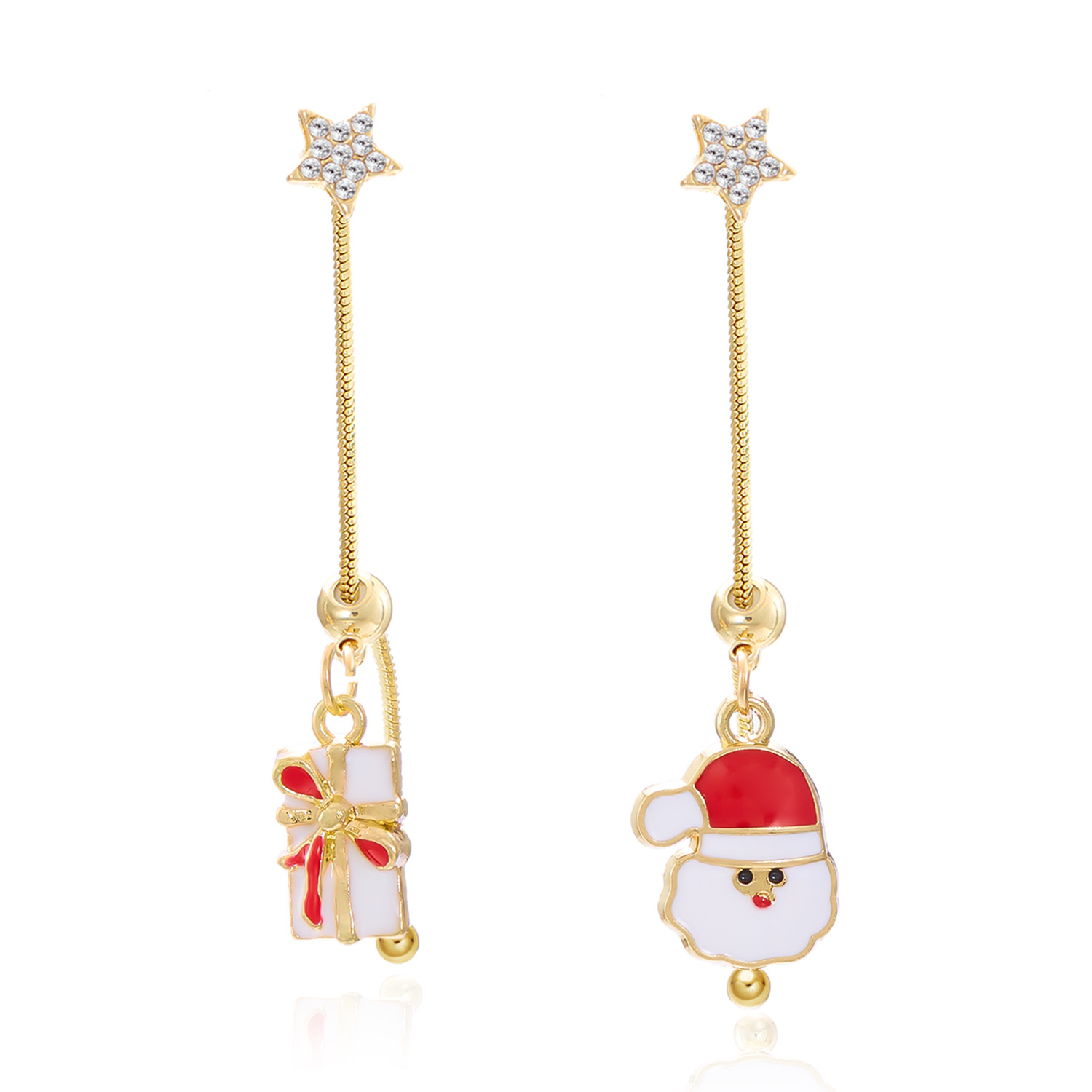 7g Weight Alloy Ear Needle Material Drop Earrings Classification 1 Pair Quantity Festival Occasion Alloy Material Christmas Festival Christmas Hat, Christmas Tree, Santa Claus Pattern Women's Gender Cute, Christmas Style 1 Pair Cute Christmas Christmas Hat Christmas Tree Santa Claus Alloy Drop Earrings 20
