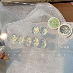 花思蝶-仙仙ゴム欧泊欧泊亮片素材ゴム積層コーティング (単色) 5g缶入りマニキュア