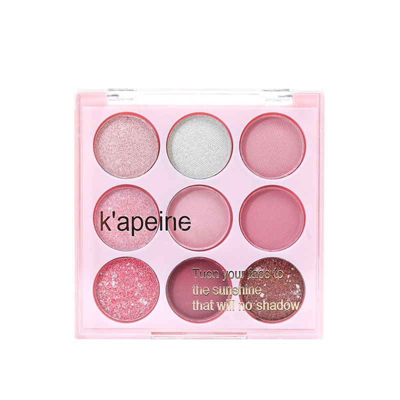 KAPEINE ice cream nine-color eye shadow dry rose earth color Nine-grid eye shadow Pearl Vision cross-border style