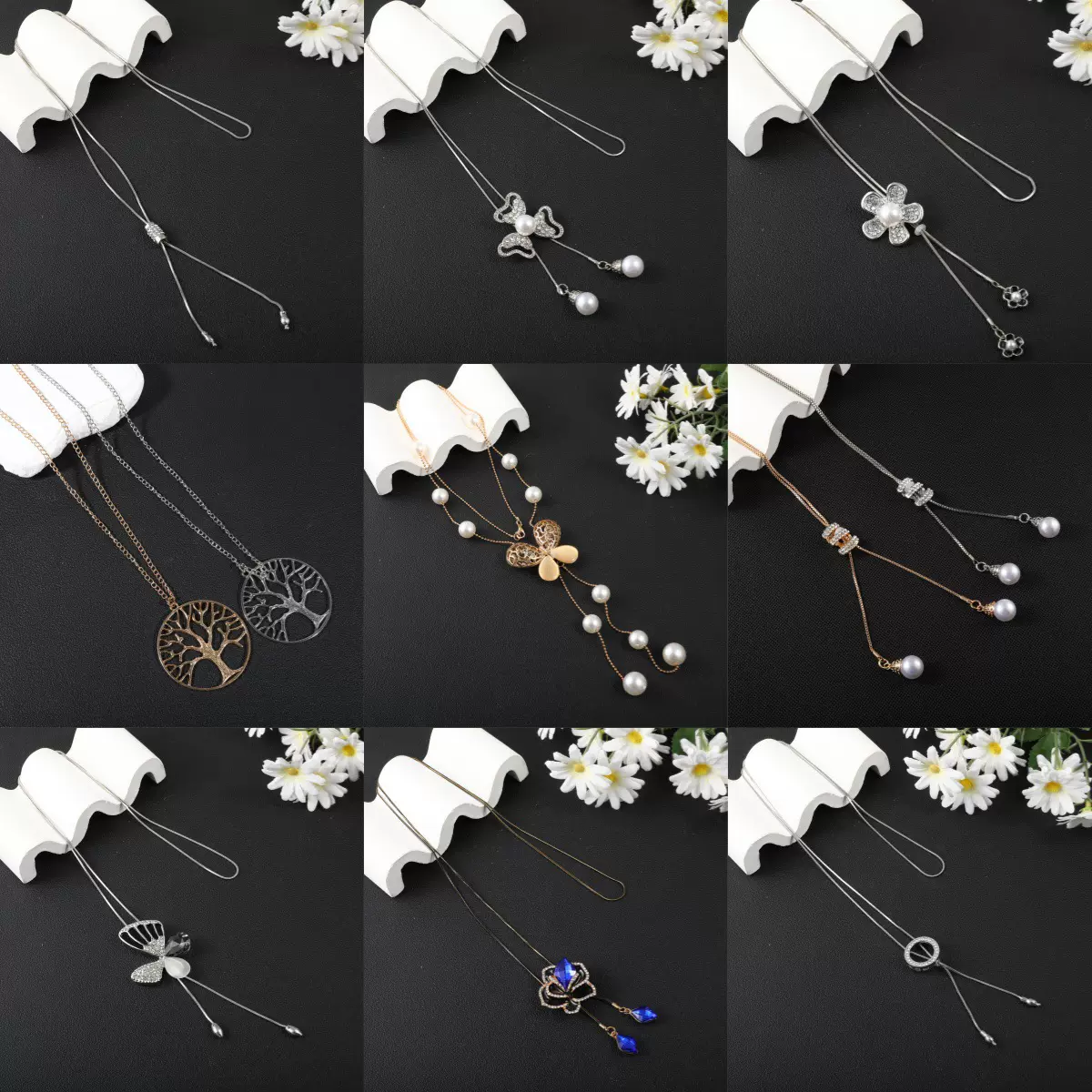 毛衣链轻奢高级感抽拉可调节多种款式时尚毛衣项链设计感小众配饰