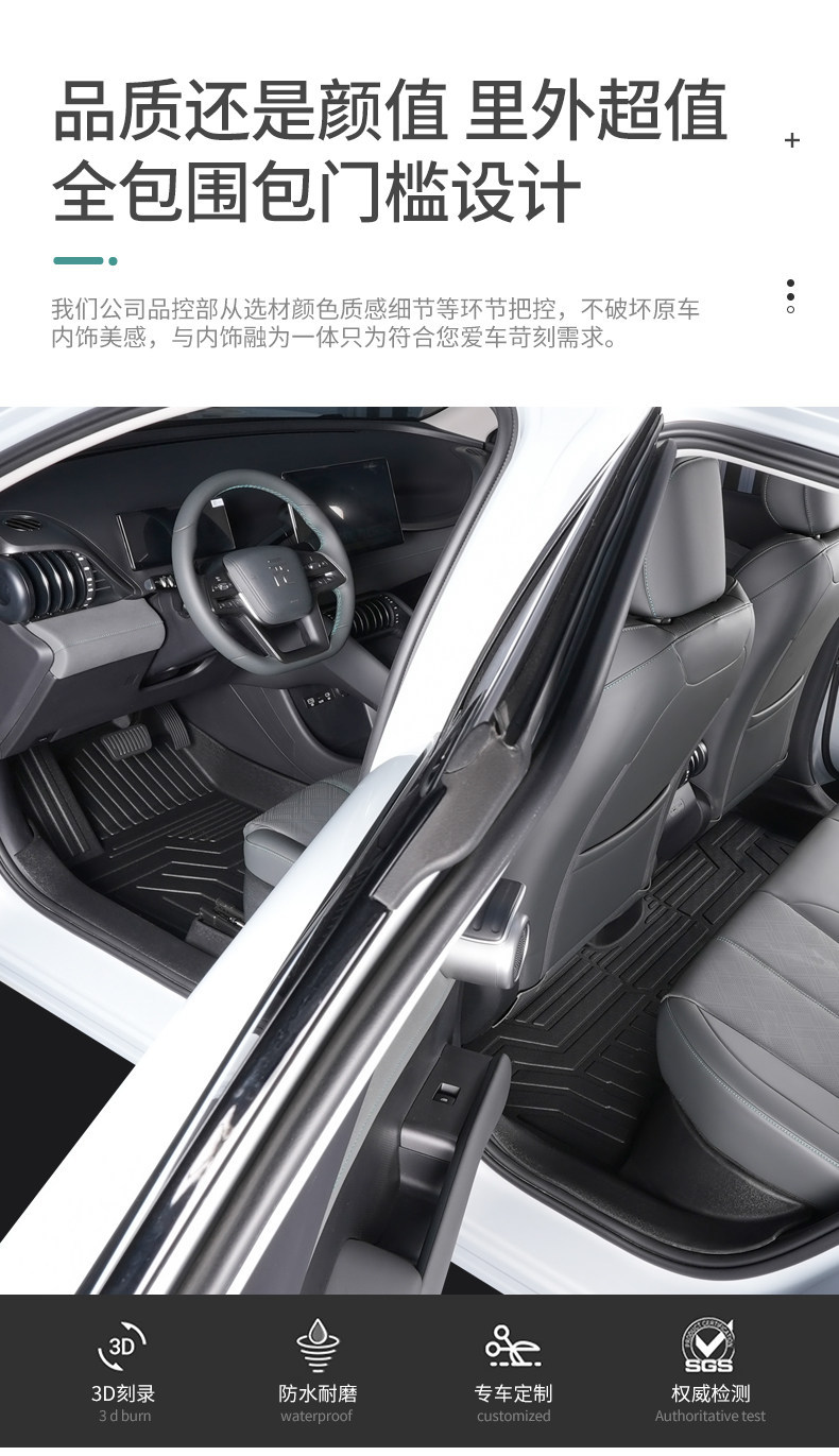 Specialized BYD Yuan Pro full-coverage 21/23 model pure electric version edge-trimmed decorative waterproof TPE car floor mats