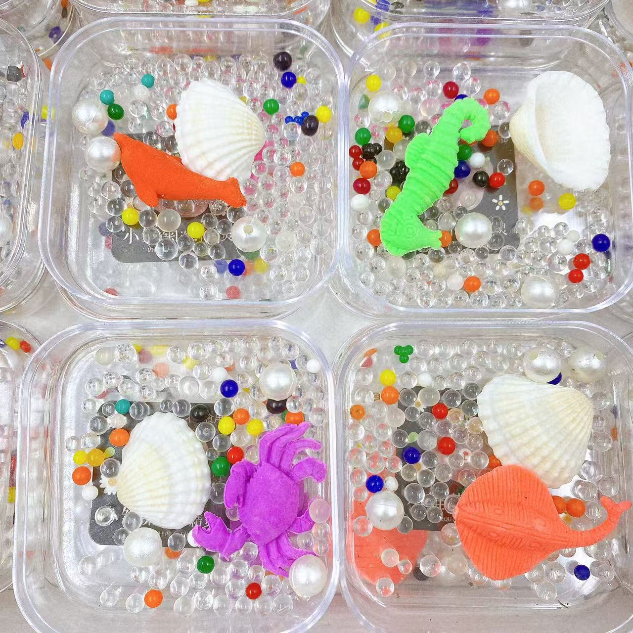Elfo de agua creativo, gotas absorbentes de agua para bebés marinos, expansión de verano, caja de animales, remojo en agua, juguetes grandes, 2 yuanes al por mayor