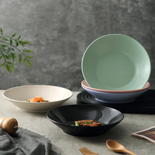 加厚塑料盘子菜盘可微波家用早餐炒菜盘商用加深圆盘耐高温塑料盘