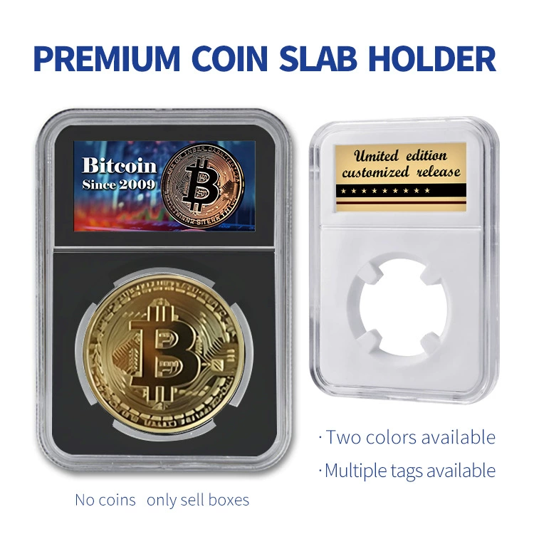 Трансграничная США Золотая монета Идентификационная коробка Рейтинг Коробка для монет Коробка для сбора монет Защитная коробка для хранения монет Пустая коробка