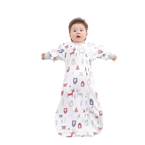 Autumn and Winter Baby Sleeping Bag Swaddling Blanket Newborn Baby Swaddling Bag Baby Surrender Style Multipurpose Kick-Proof Blanket Set of 2 Sleeve