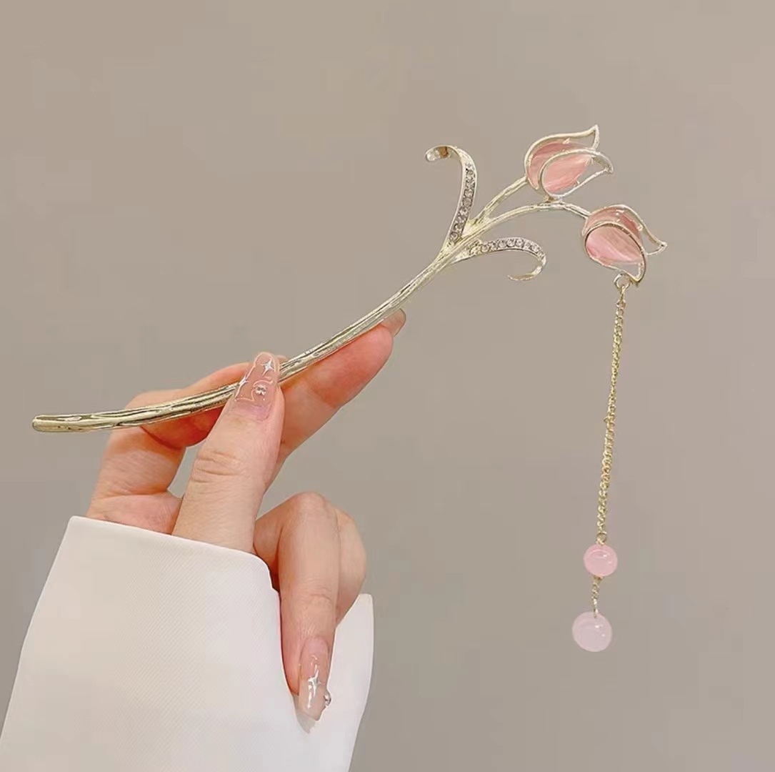 Estilo antiguo paso sacudida borla ventilador horquilla hembra de alto grado updo horquilla nuevo cheongsam chino Hanfu hairpin tocado