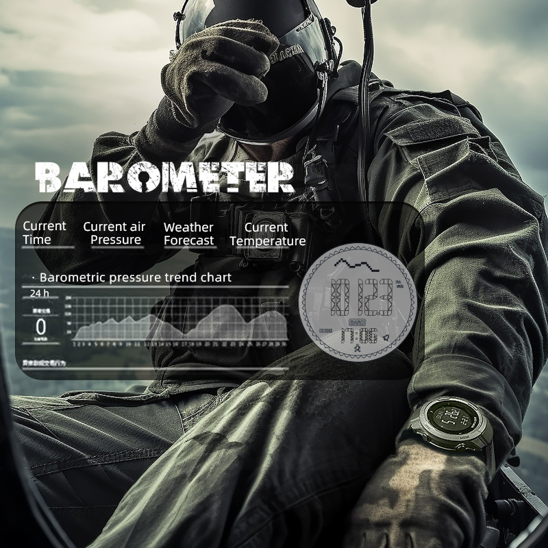 Sport Waterproof High Pressure Compass Carbon Fiber Smart Watch Unisex Business Luxury/Rugged Design New with Tags_voghion.com