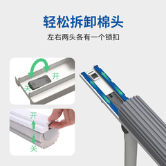 Sobam Labor-saving Lightweight Household Sponge Water Mop, Washable Squeeze Water Rubber Mop