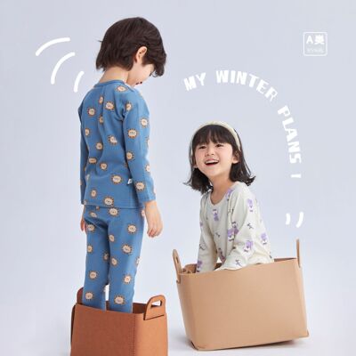 秋冬新款儿童秋衣套装男童女童a类棉宝宝内衣套装卡通家居服现货|ms