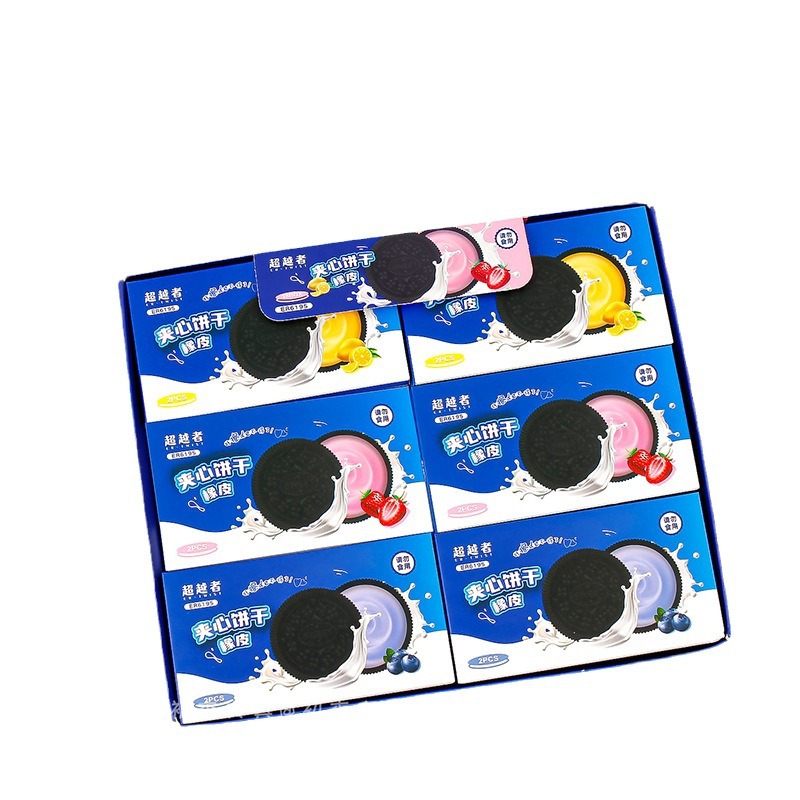 Más allá de 6195 goma de borrar de galletas de sándwich, menos migajas, goma de borrar divertida de simulación de alto valor, papelería para estudiantes