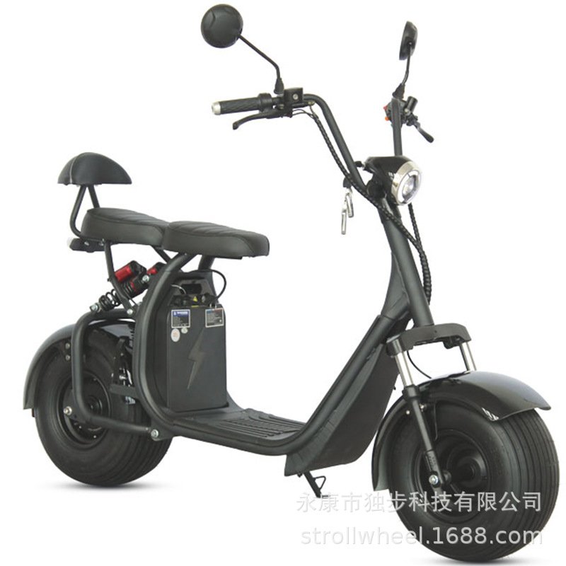 Cross-Border Export to Brazil Hot-Selling Harley Electric Vehicle Short-Axis Scooter Two-Wheel Leisure Vehicle Wide Tire Electric Scooter