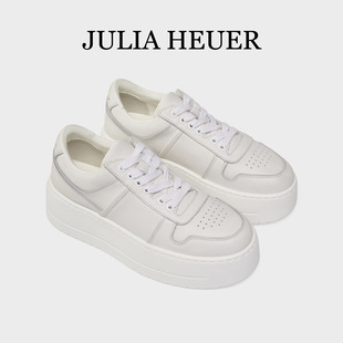 Julia Heuer Julia Hull 2024 Autumn and Winter Women's Platform Increased White Shoes Comfortable Sports Shoes