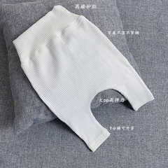 2022 Korean Version Baby Spring and Autumn Outwear Leggings for Toddlers Striped Large Waist High-Waisted Tummy Protection Pants 0052