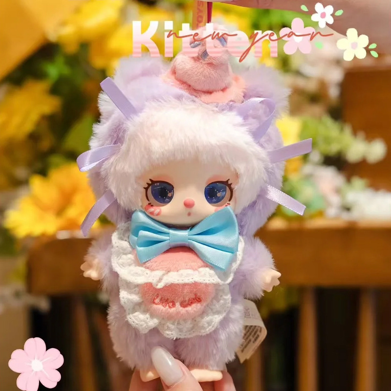 新品莉拉4代甜品师小猫毛绒盲盒萌态毛绒呆萌可爱卧室摆件装饰品|undefined