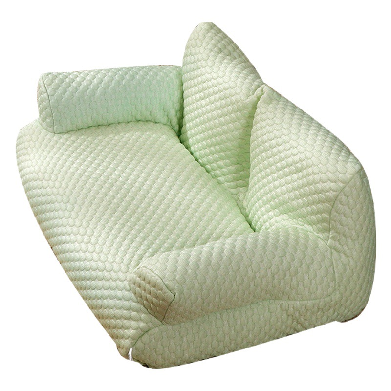 Caseta para gatos para todas las estaciones, caseta para perros de tamaño mediano, sofá cama extraíble y lavable para mascotas, caseta de seda helada transpirable de verano abierta