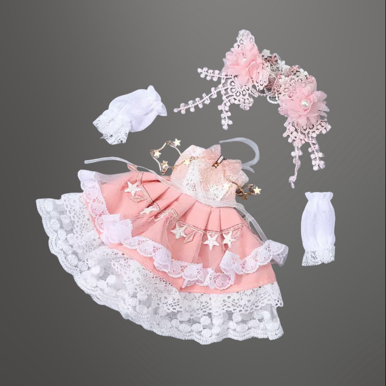 Bjd 6-Point Doll Clothes 30cm Yitian Barbie Doll Clothes Pastoral Style Hand-Made Doll Skirt Cross-Border Ready Stock