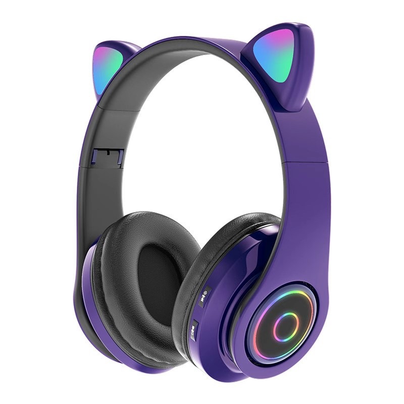 Nuevo transfronterizo B39 auriculares Bluetooth de oídos de gato plegables auriculares de juego estéreo auriculares de auriculares