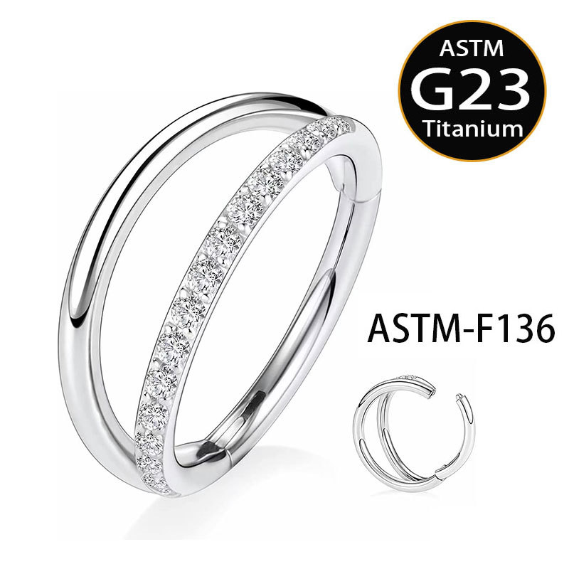 Customized F136 Titanium Seamless Nose Ring 16G Septum Hoop Earring Piercing Jewelry detail image 9