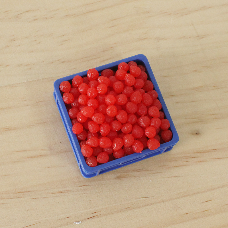 Juguetes de comida en miniatura, mini fresas simuladas, pegamento en crema para bricolaje, funda para teléfono móvil, accesorios, materiales divertidos para hacer juguetes de comida a mano.