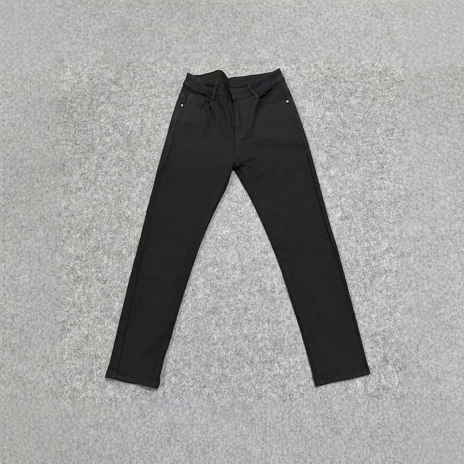 Men's Slim Fit Stretch Jeans Premium Black Denim Pants Casual Style Colorful Pocket Embroidery_mkmklike.com