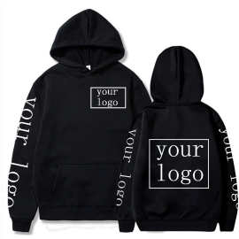 2025欧美你自己的设计品牌标志/图片个性化男士连帽卫衣hoodie