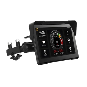 7 düymlük Motosiklet Sürücülük Qeydedicisi, Ön və Arxa 2K İkili Qeyd, Carplay Huawei Hicarwifi